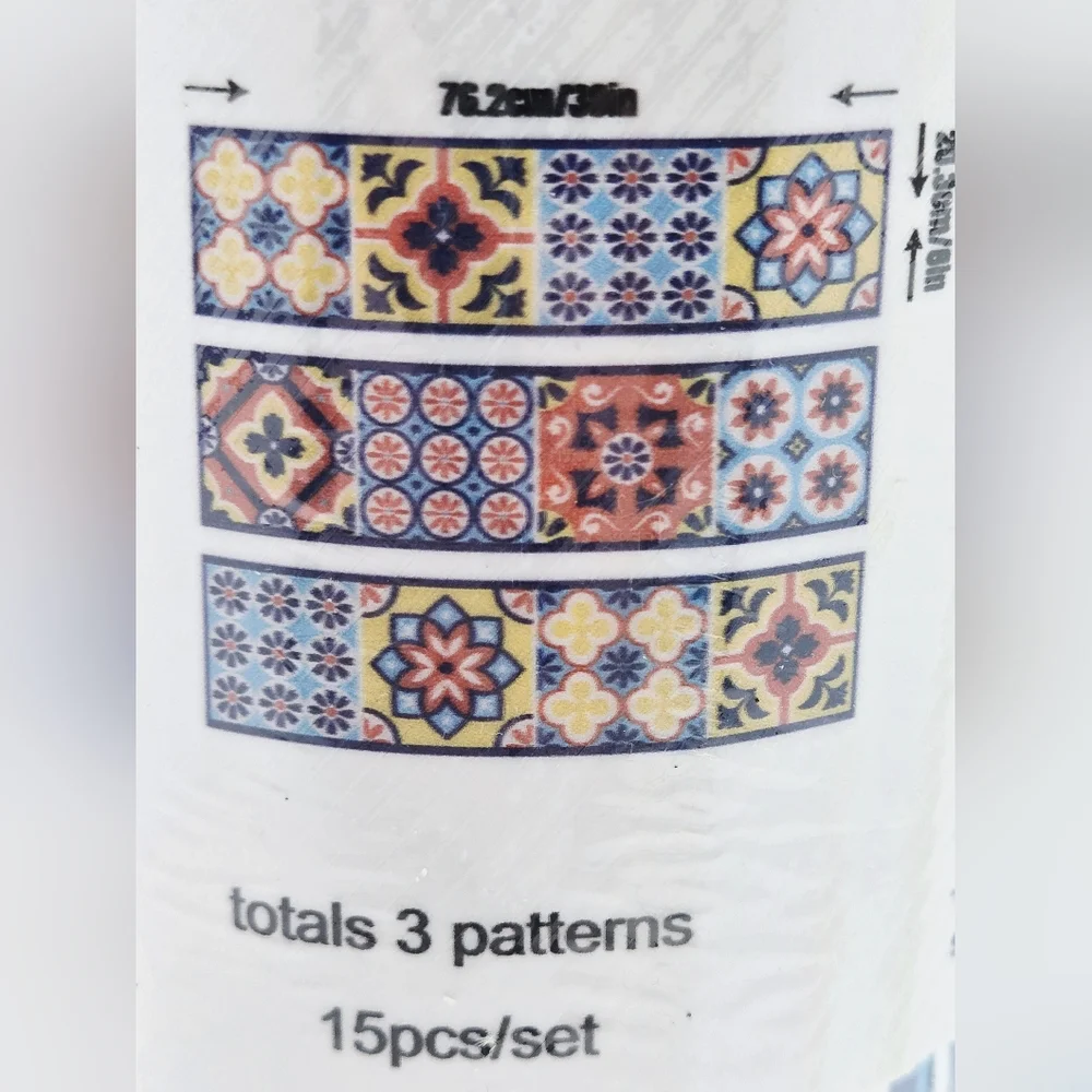 AMAZING WALL Talavera‎ Spanish Boho Tiles Style Stairs Self Adhesive Decoration